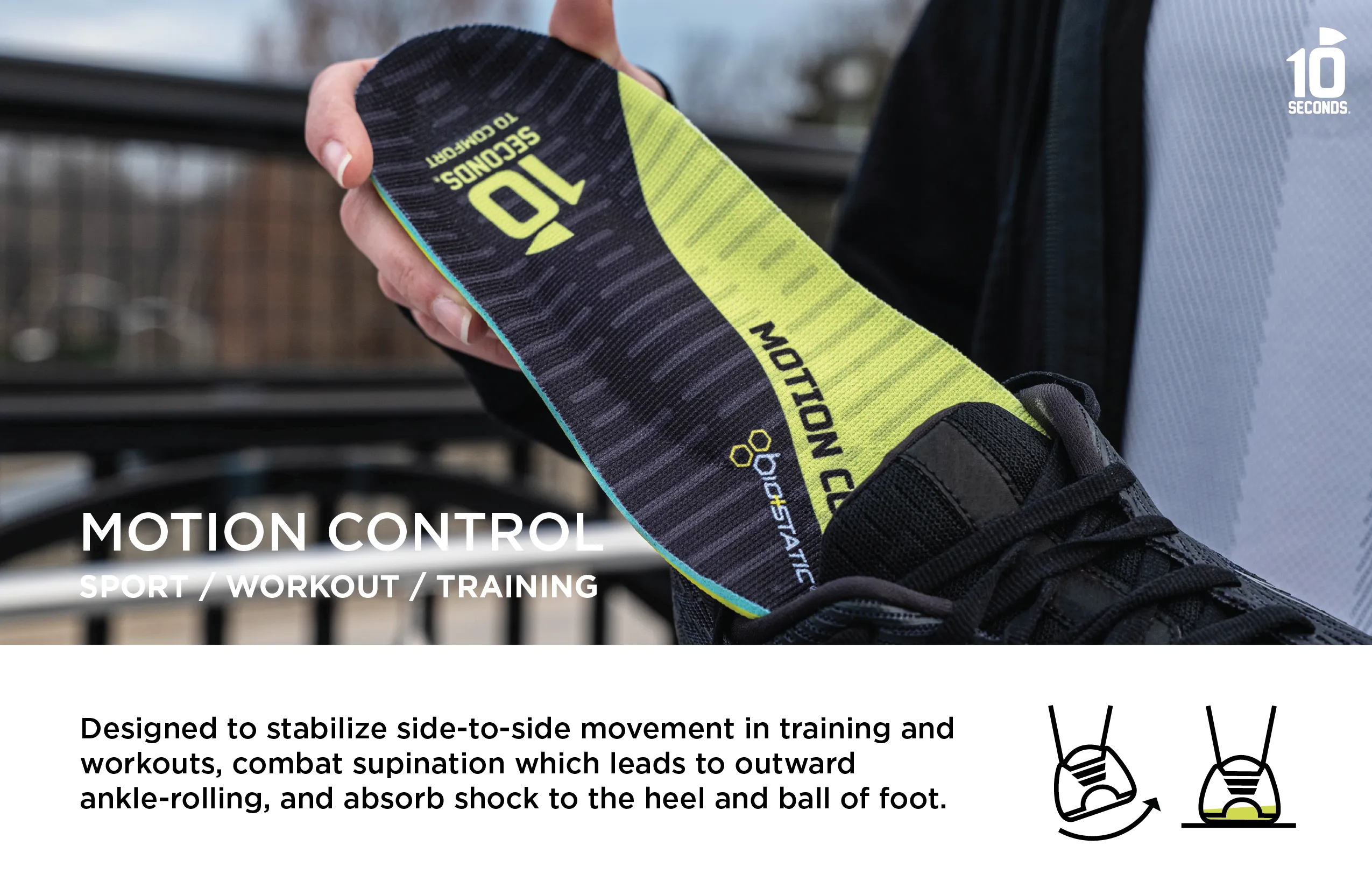 10 Seconds ® Motion Control Performance Insoles