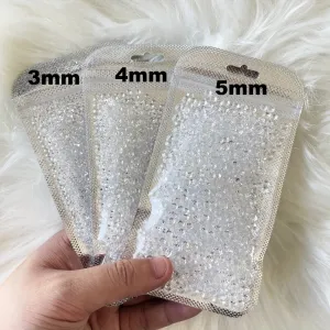 1500Pcs Clear Jelly Rhinestones for Crafts Shoes Nail Art