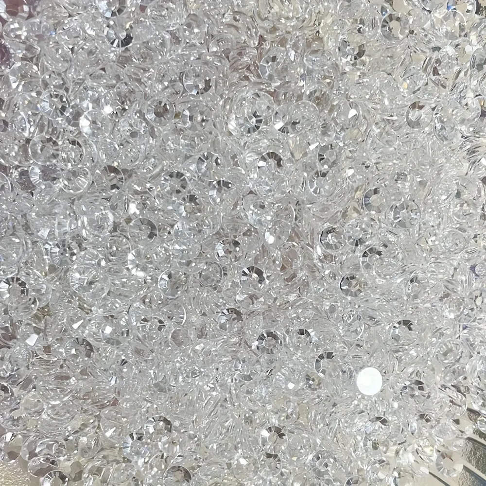 1500Pcs Clear Jelly Rhinestones for Crafts Shoes Nail Art