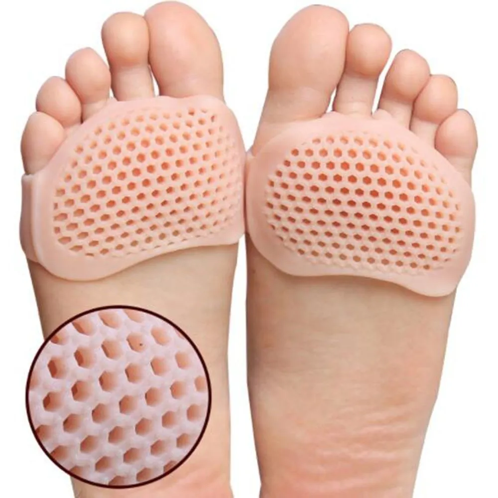 2pcs Silicone Metatarsal Pads Toe Separator Pain Relief Foot Pads Orthotics Foot Massage Insoles Forefoot Socks Foot Care Tool