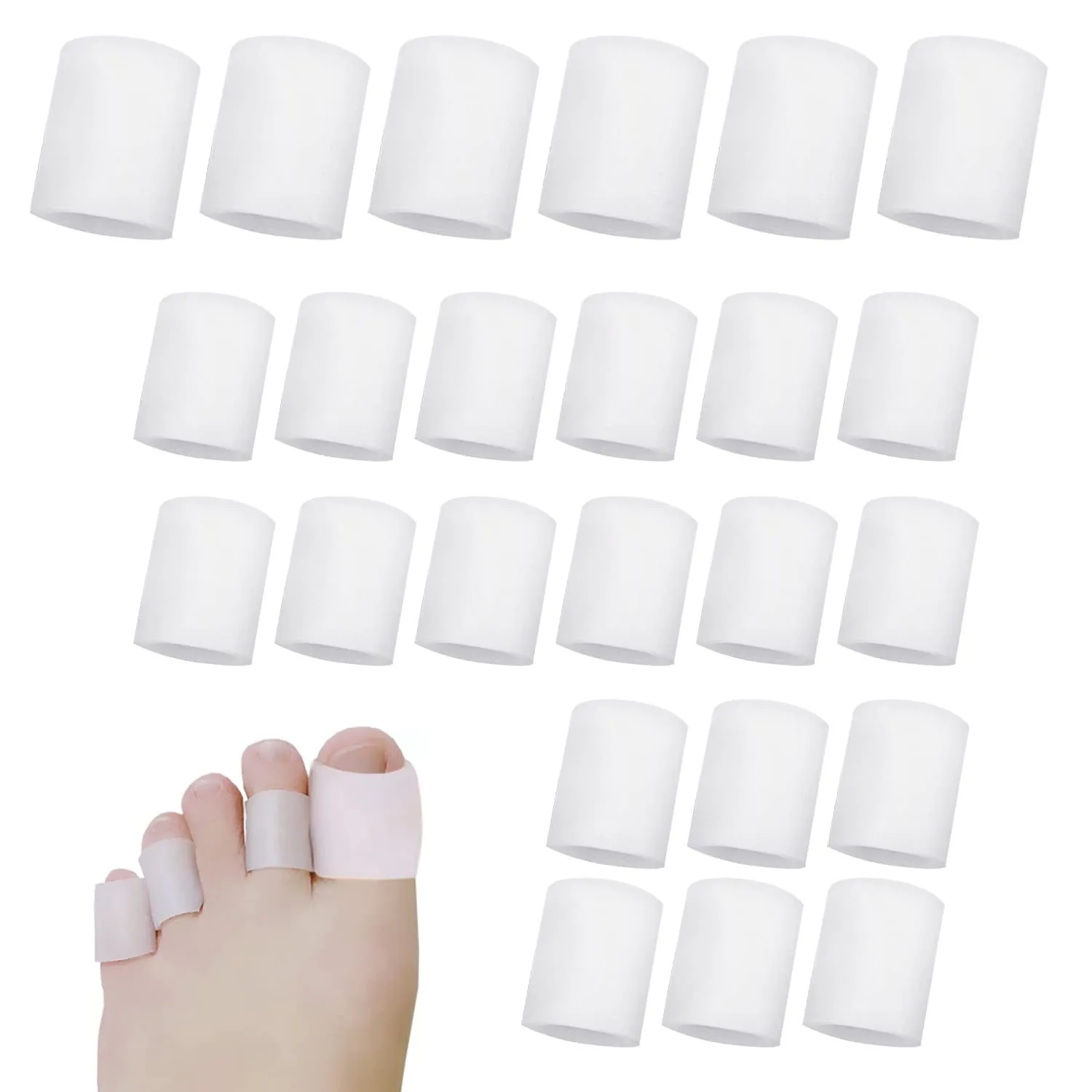 30pcs Silicone Toe Protectors, 24pcs Toe Protective Sleeve Separator,6pcs Bunion Protective Cover Separator,Prevent Calluses etc.