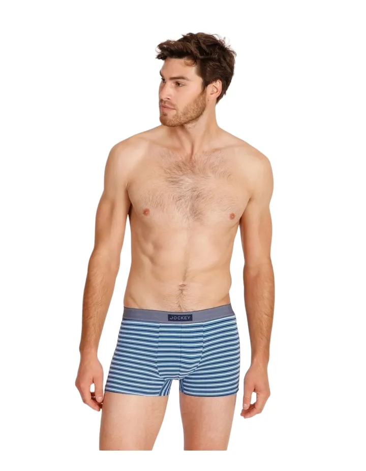 6 x Mens Jockey Comfort Classics Trunks Underwear Blue Pack