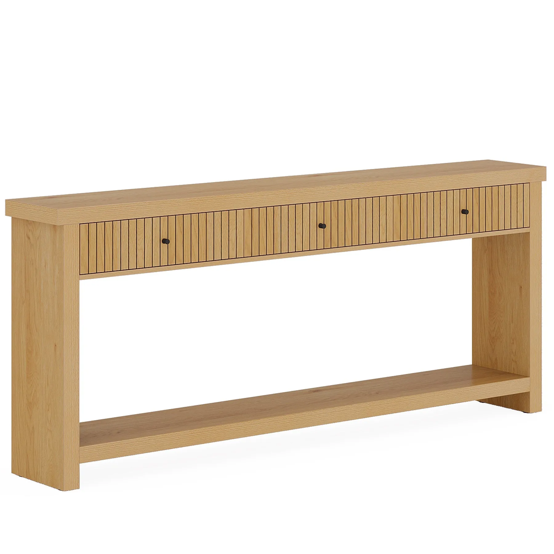 70.9" Console Table, Long Wood Sofa Table with 3 Drawers