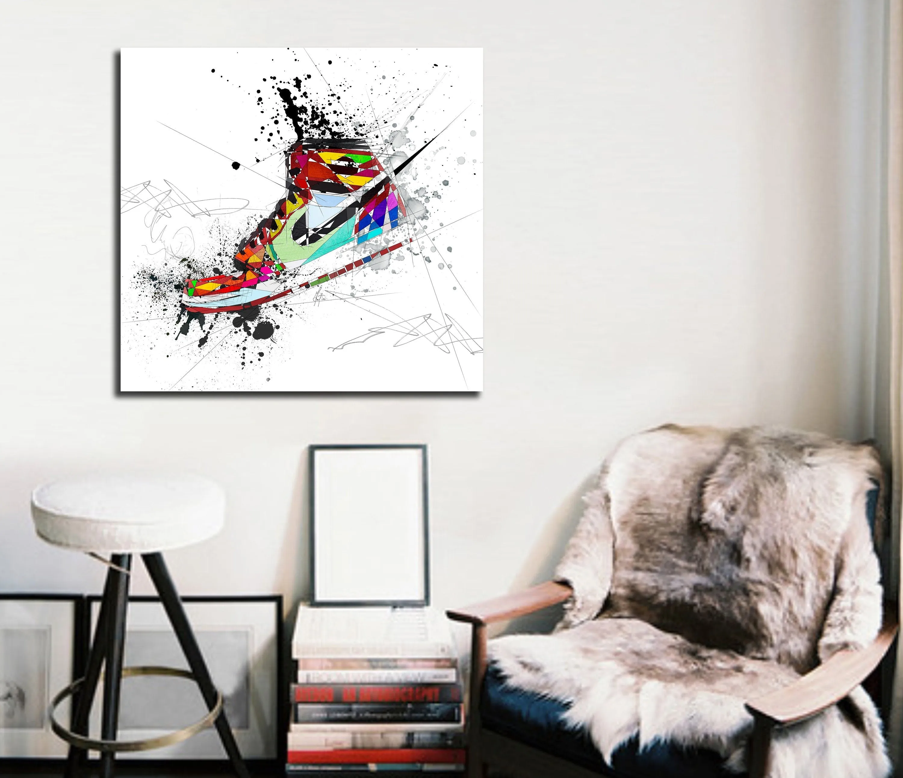 ABSTRACT SNEAKERS ART INSPIRED BY AIR JORDANS SNEAKERS //SNK-AJ01