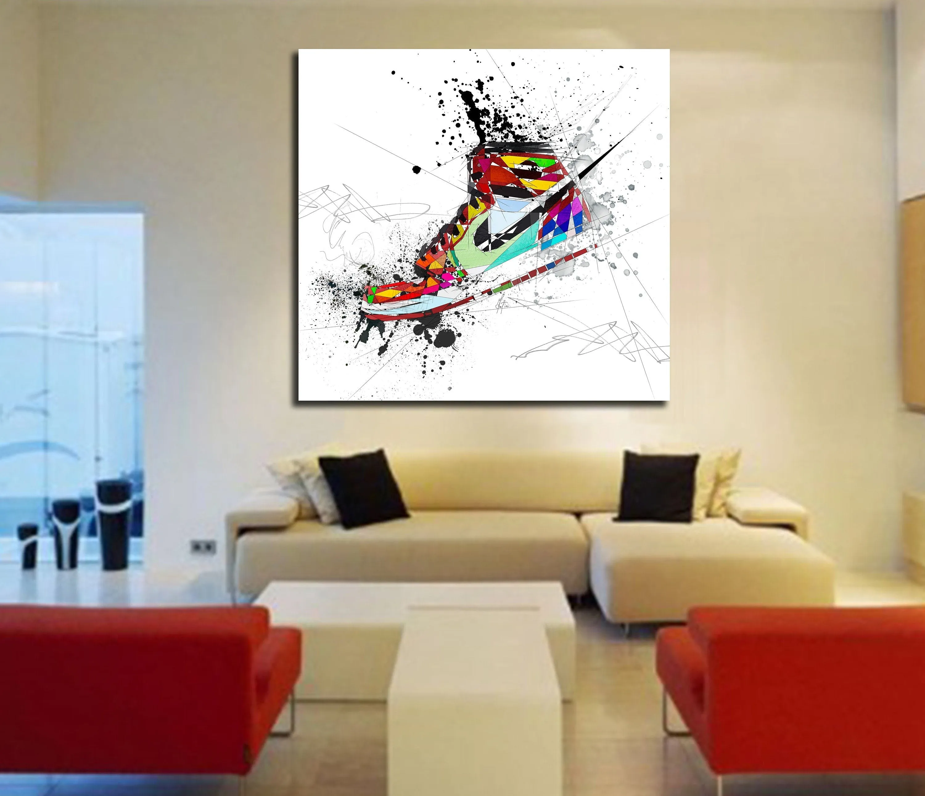 ABSTRACT SNEAKERS ART INSPIRED BY AIR JORDANS SNEAKERS //SNK-AJ01