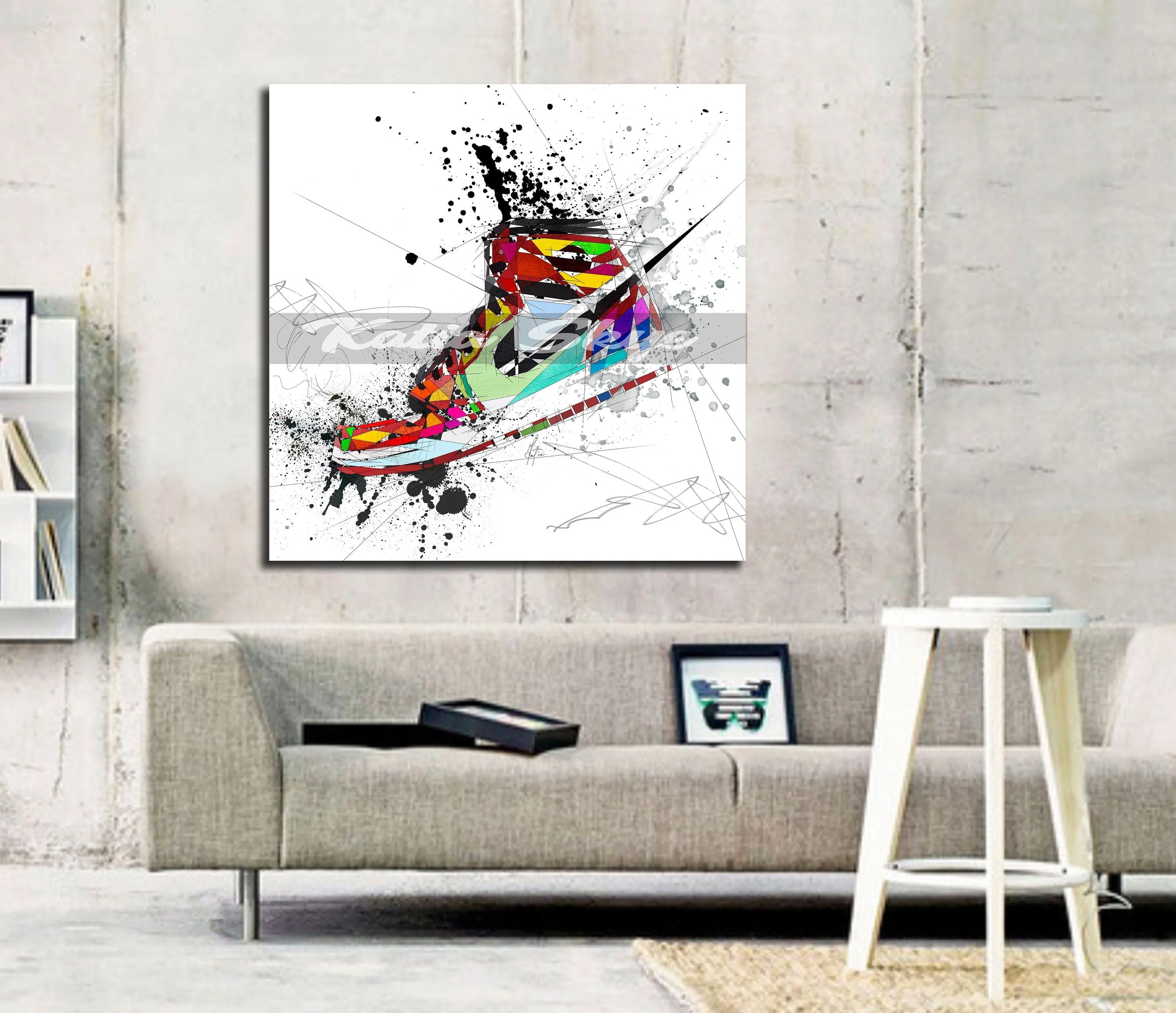 ABSTRACT SNEAKERS ART INSPIRED BY AIR JORDANS SNEAKERS //SNK-AJ01