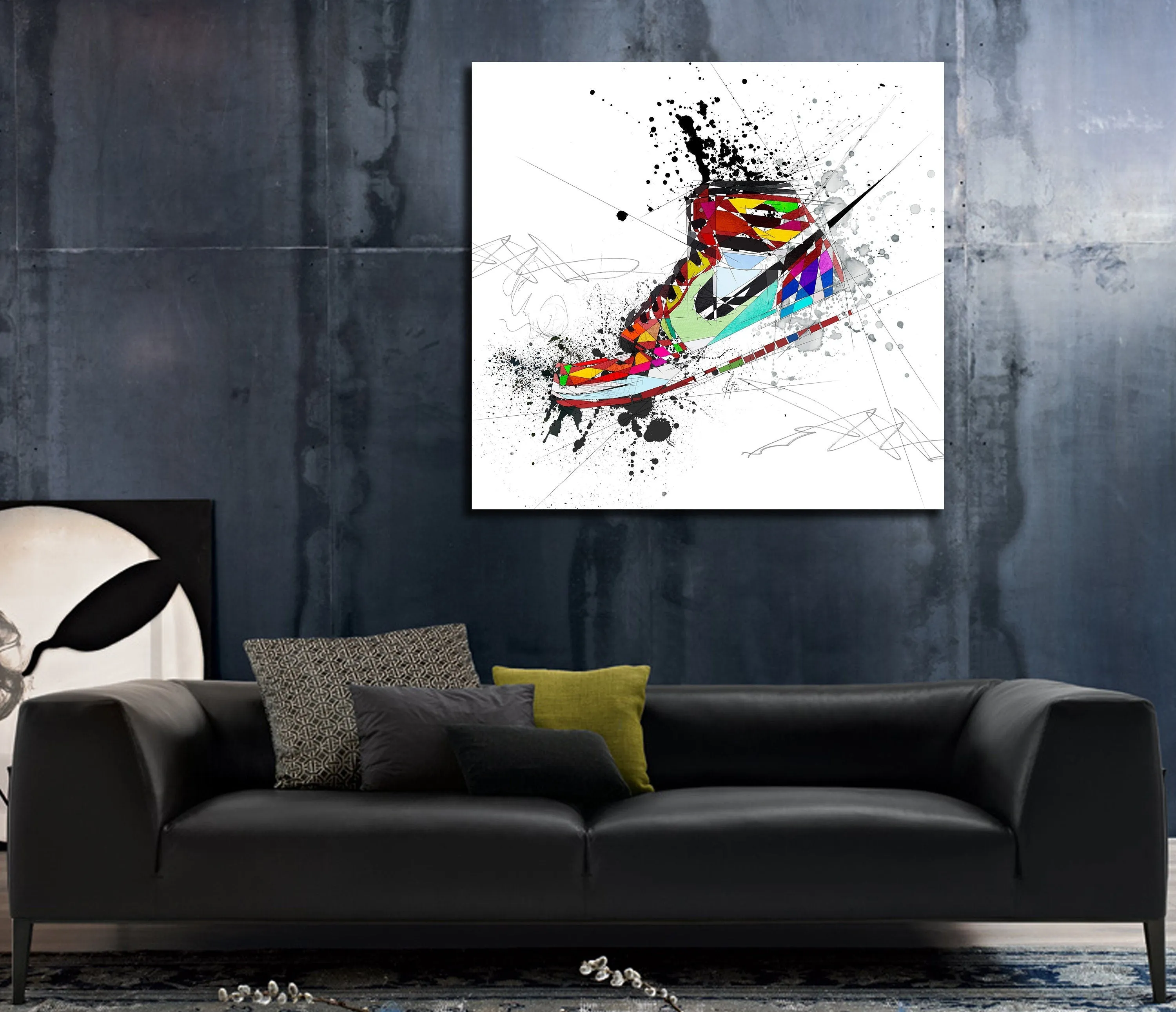 ABSTRACT SNEAKERS ART INSPIRED BY AIR JORDANS SNEAKERS //SNK-AJ01