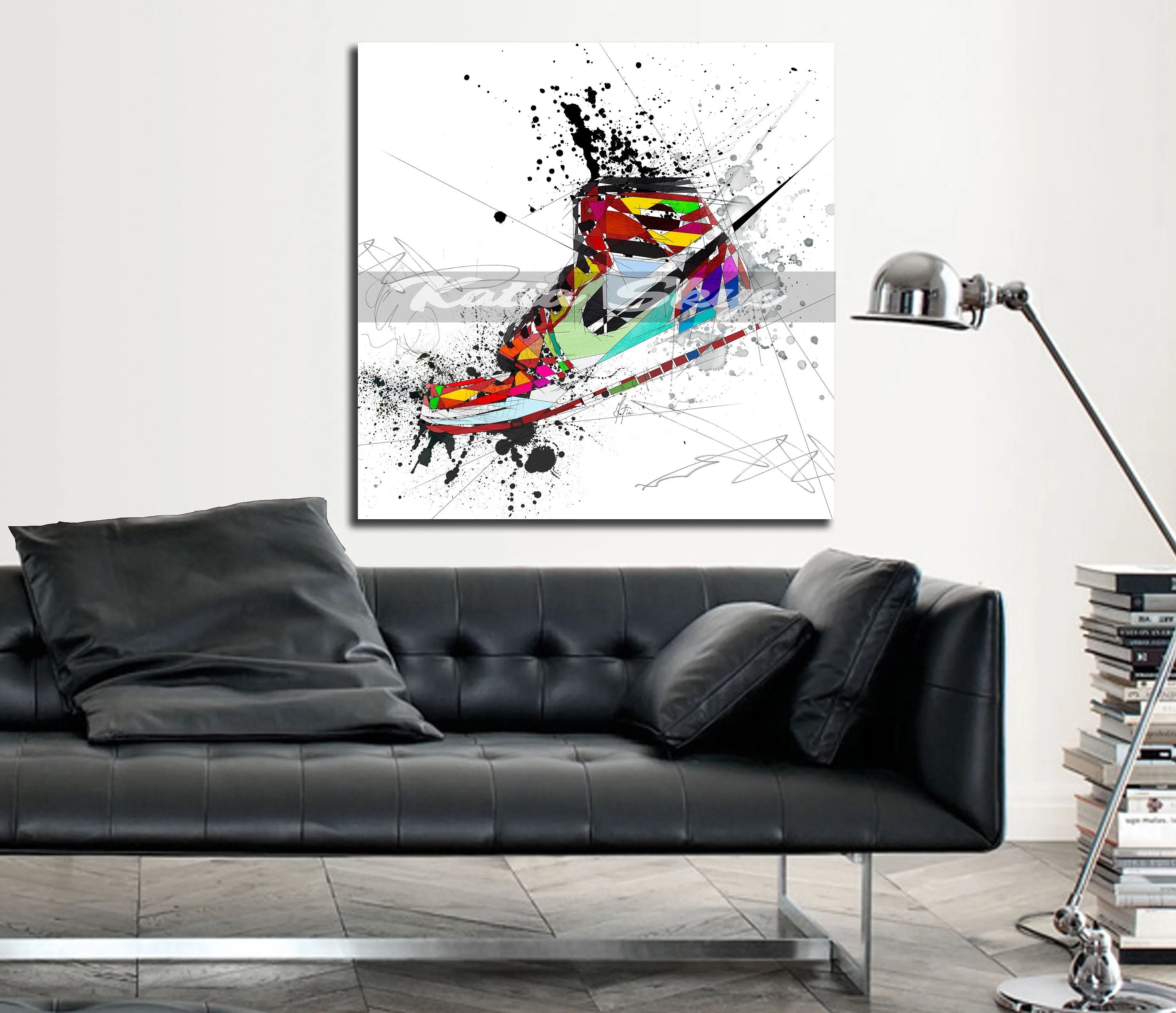 ABSTRACT SNEAKERS ART INSPIRED BY AIR JORDANS SNEAKERS //SNK-AJ01