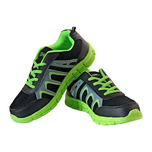 Action Shoes Women's Black-Green Running Shoes - 5 UK/India (37 EU)(454-BLACK-GREEN)