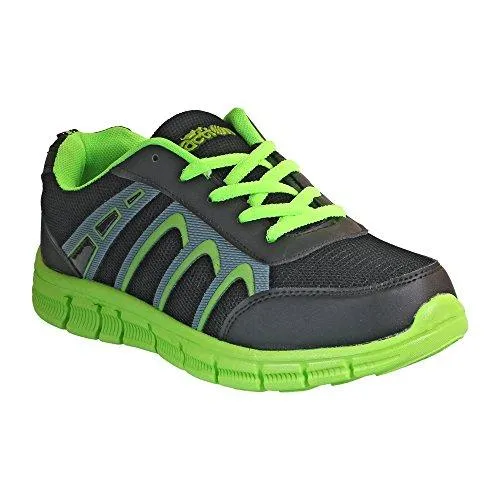 Action Shoes Women's Black-Green Running Shoes - 5 UK/India (37 EU)(454-BLACK-GREEN)