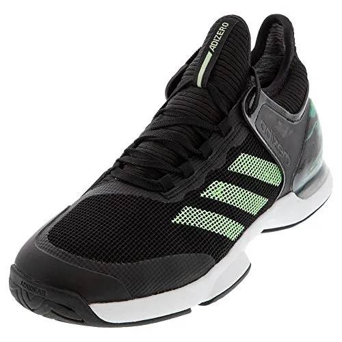 adidas Adizero Ubersonic 2.0 Shoe - Men's Tennis Core Black/Glow Green/Orange