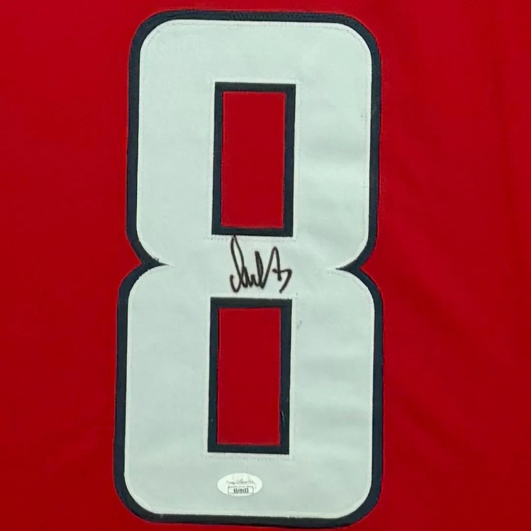 Alexander Ovechkin Signed Washington Red Custom Suede Matte Framed Hockey Jersey