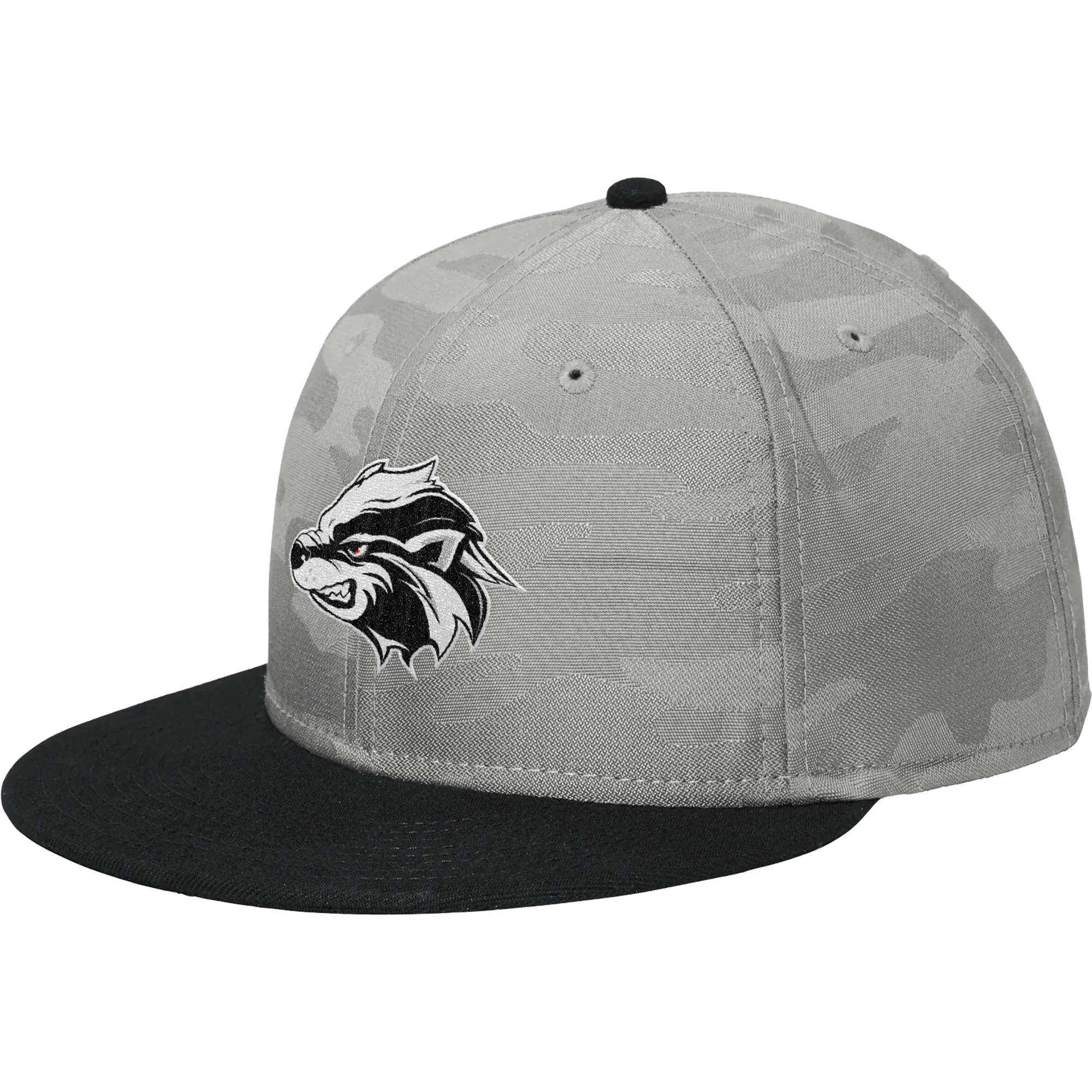 Allegheny Badgers New Era Camo Flat Bill Snapback Cap