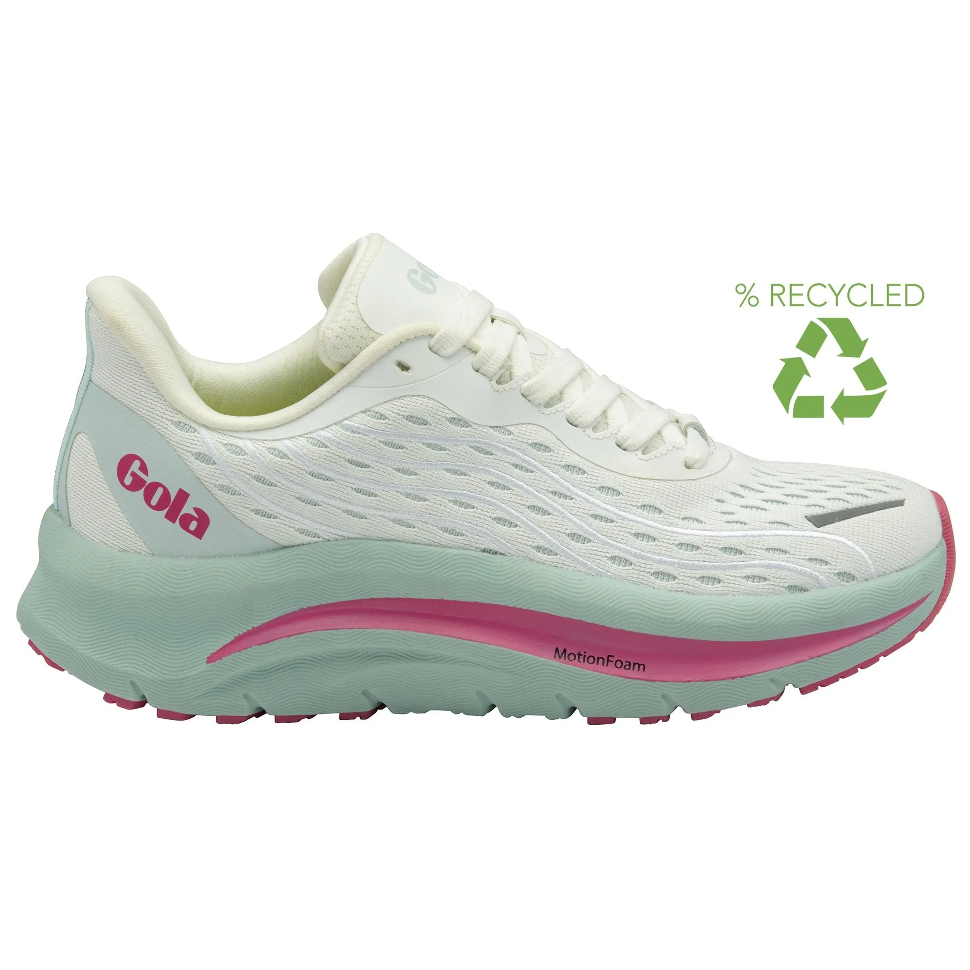 Alzir Speed Running Sneaker (White/Plein Air/Hot Pink)