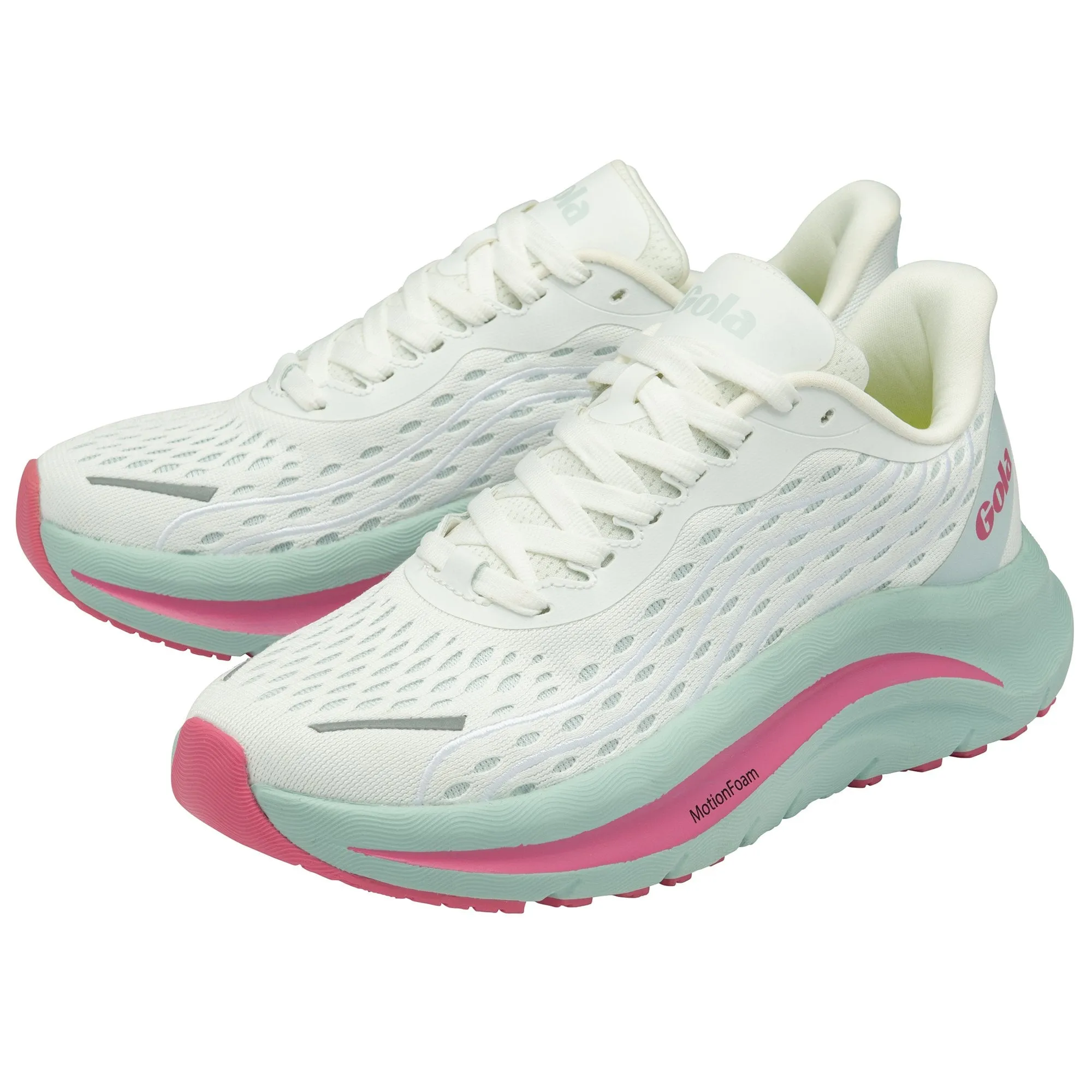 Alzir Speed Running Sneaker (White/Plein Air/Hot Pink)