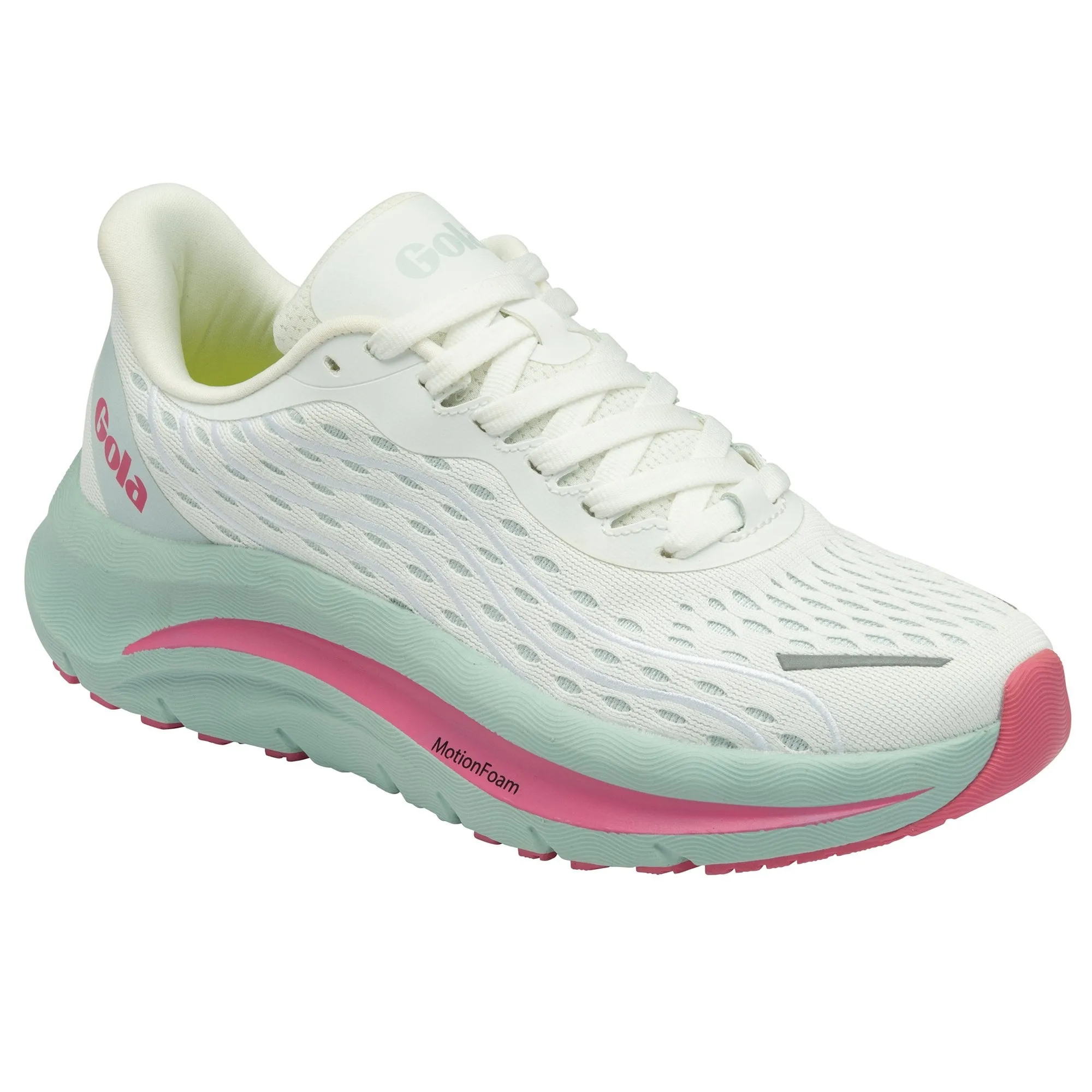 Alzir Speed Running Sneaker (White/Plein Air/Hot Pink)