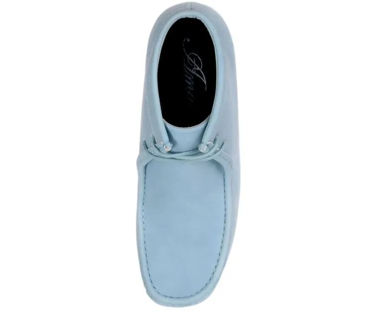 Amali Wallabee Boot Style Men's Sky Blue Suede High Top Shoes