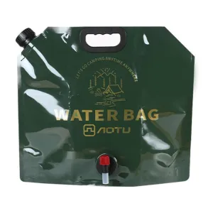 AOTU AT6667 Outdoor Large Capacity Water Bottle 9L Portable Folding Water Bottle Camping Car Drink Barrel(Army Green)