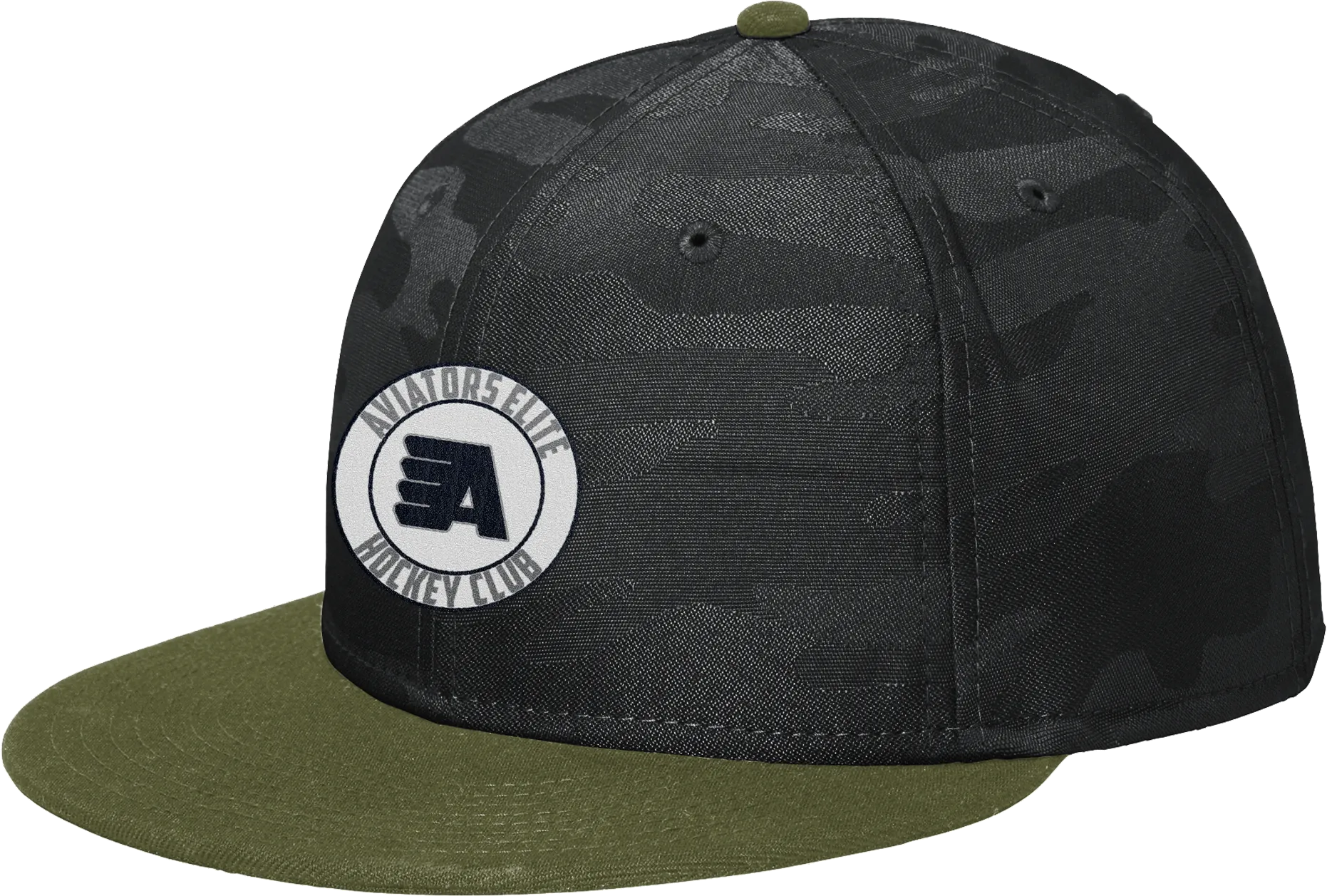 Aspen Aviators New Era Camo Flat Bill Snapback Cap