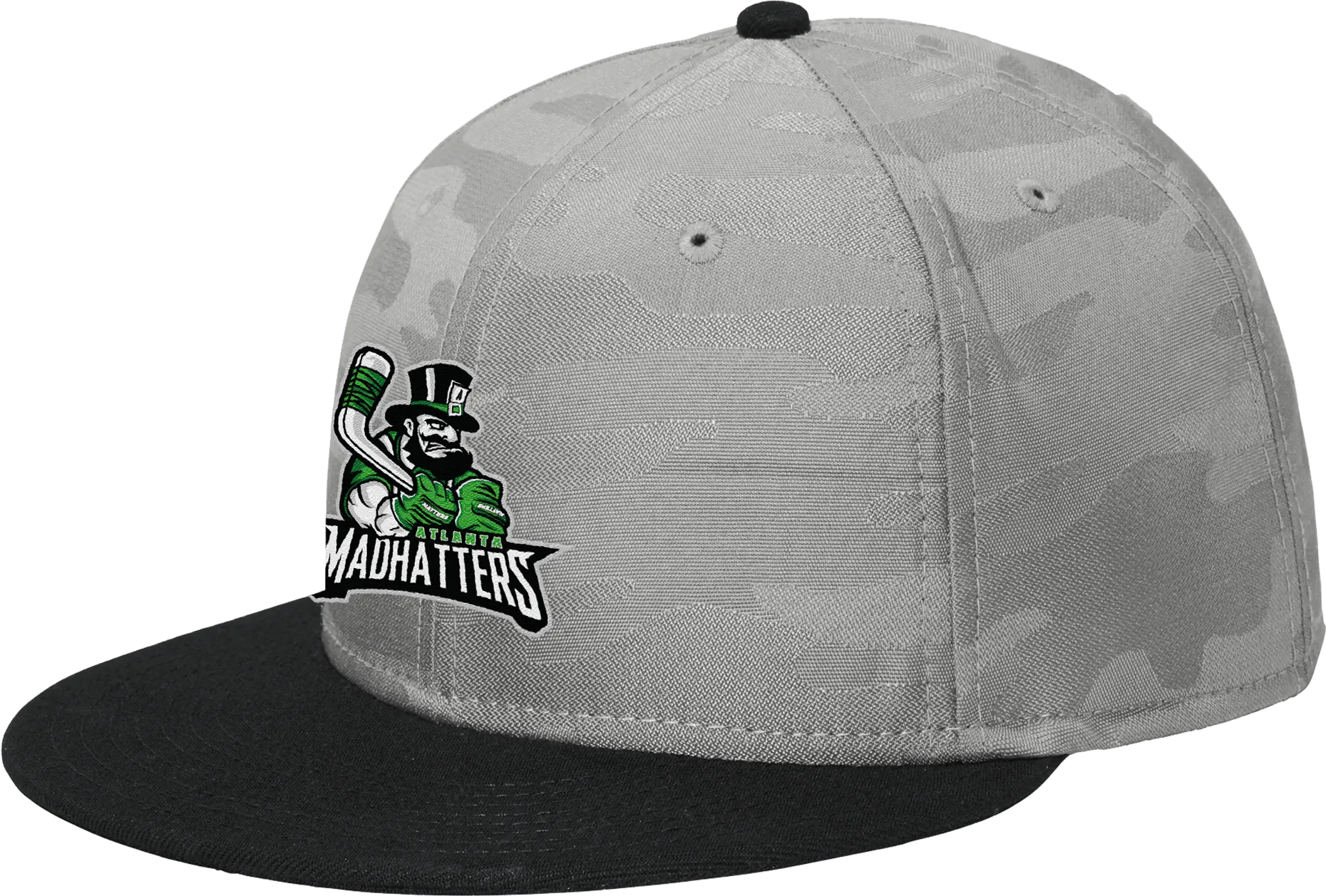 Atlanta Madhatters New Era Camo Flat Bill Snapback Cap