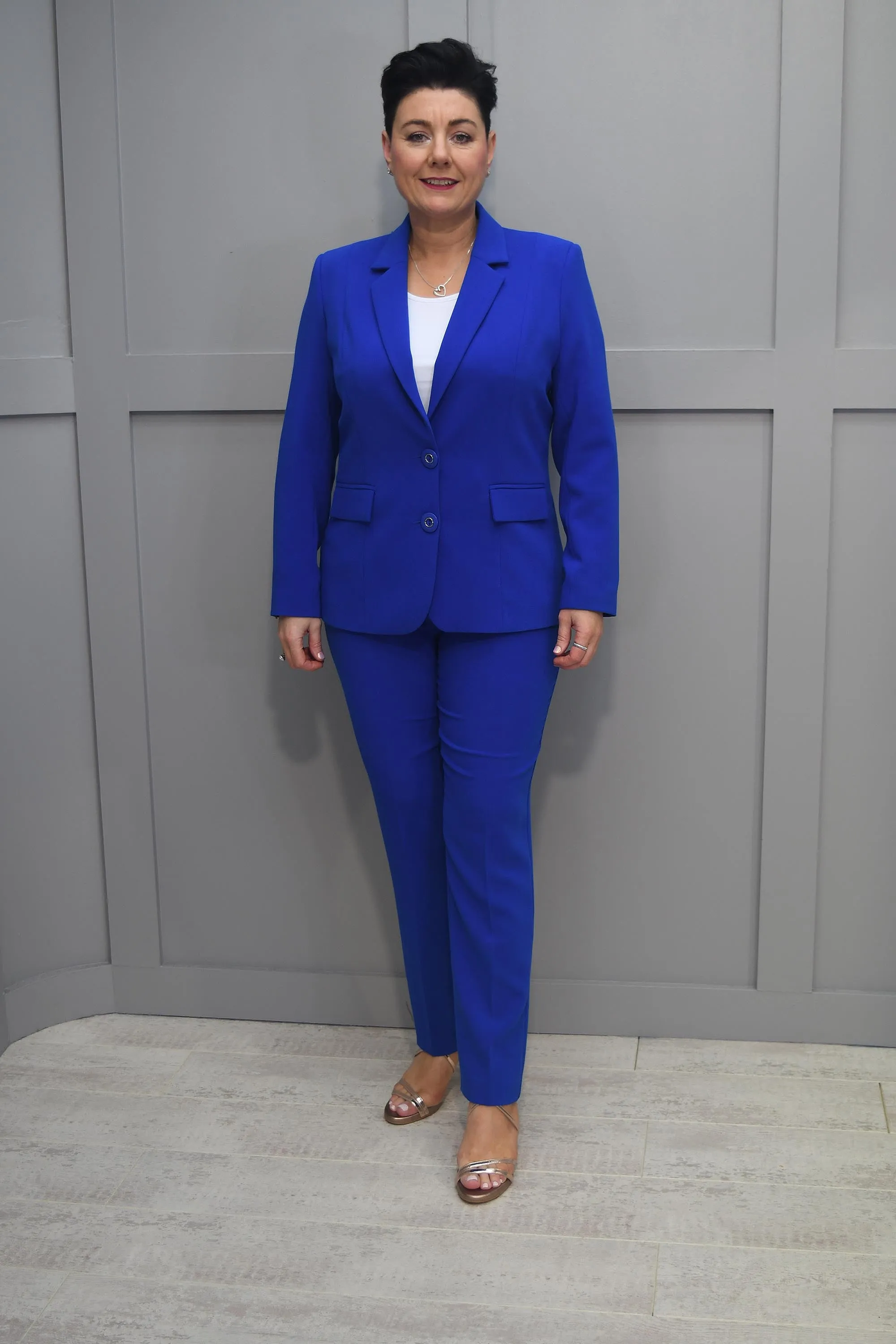 Avalon Royal Blue Blazer Jacket With Buttons - Dolores 3