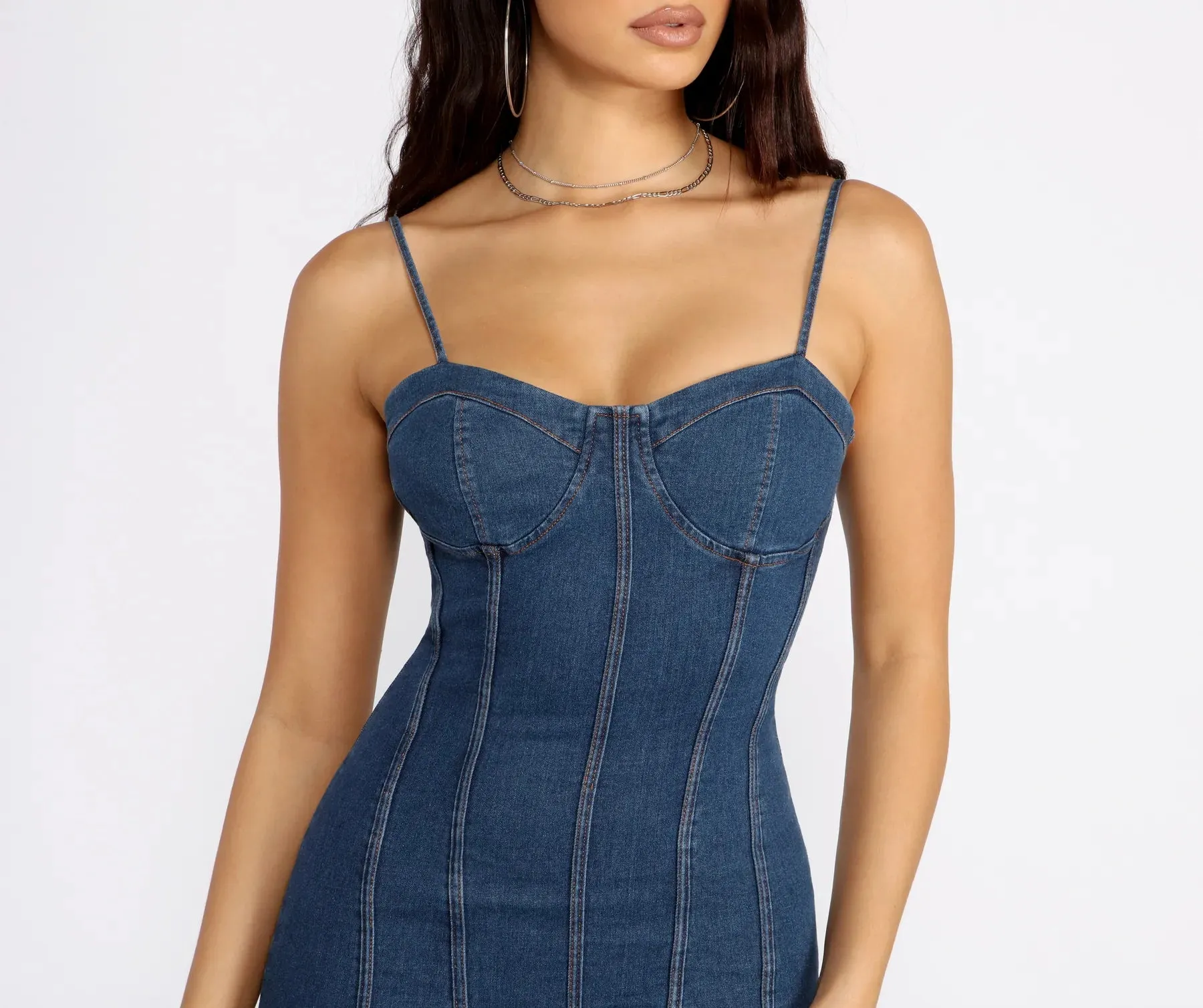 Babe In Denim Mini Dress