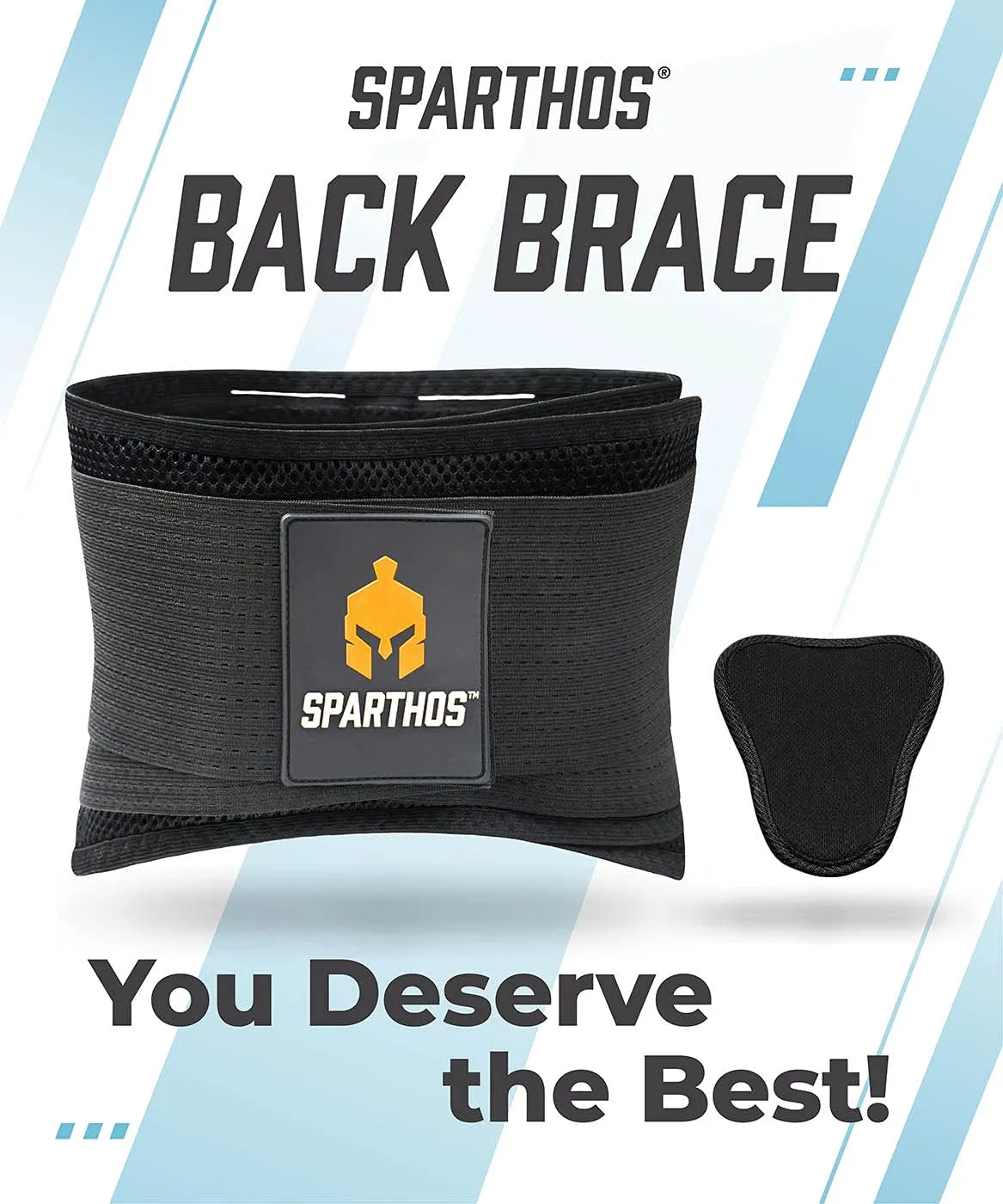 Back Support Belt by Sparthos - Relief for Back Pain, Herniated Disc, Sciatica, Scoliosis and more! - Breathable Mesh Design with Lumbar Pad - Adjustable Support Straps - Lower Back Brace -Size Small Small (Pack of 1) Black