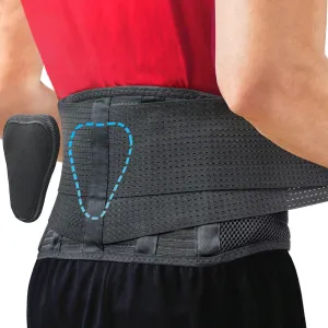 Back Support Belt by Sparthos - Relief for Back Pain, Herniated Disc, Sciatica, Scoliosis and more! - Breathable Mesh Design with Lumbar Pad - Adjustable Support Straps - Lower Back Brace -Size Small Small (Pack of 1) Black