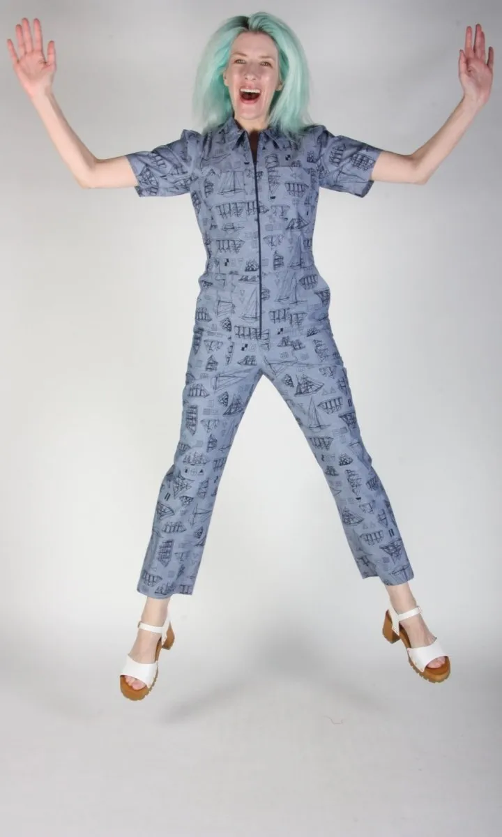 Birds of North America Twillick Jumpsuit - Nautical Chambray (Online Exclusive)