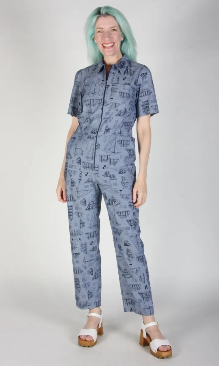 Birds of North America Twillick Jumpsuit - Nautical Chambray (Online Exclusive)