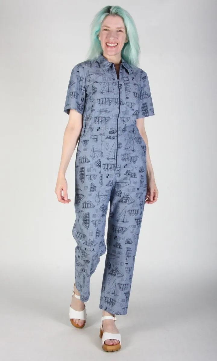 Birds of North America Twillick Jumpsuit - Nautical Chambray (Online Exclusive)