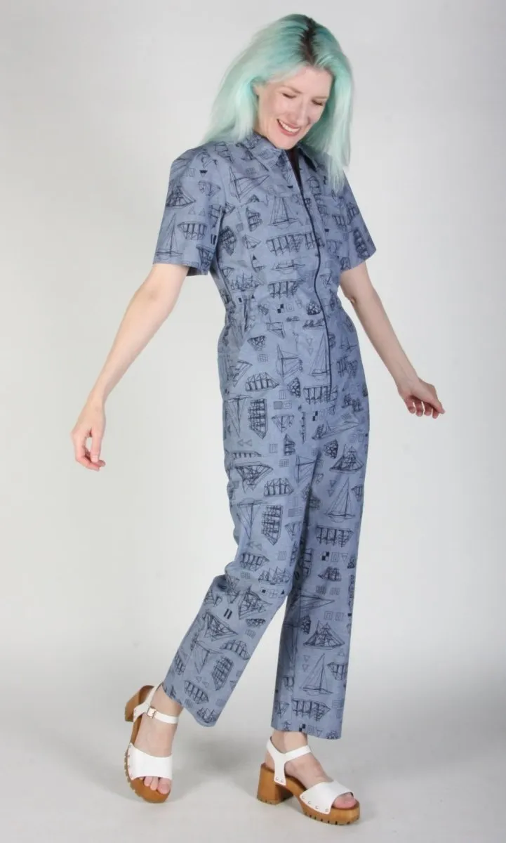 Birds of North America Twillick Jumpsuit - Nautical Chambray (Online Exclusive)