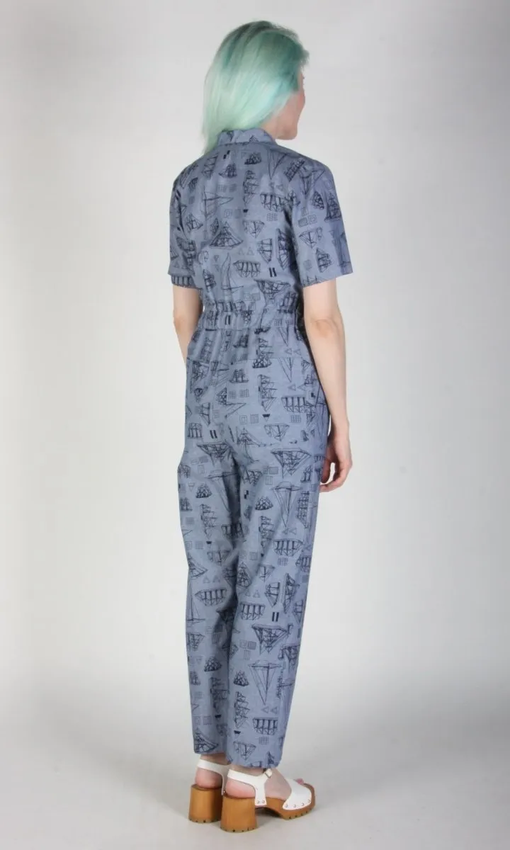 Birds of North America Twillick Jumpsuit - Nautical Chambray (Online Exclusive)