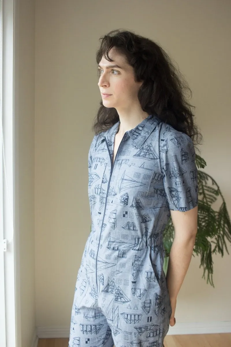 Birds of North America Twillick Jumpsuit - Nautical Chambray (Online Exclusive)