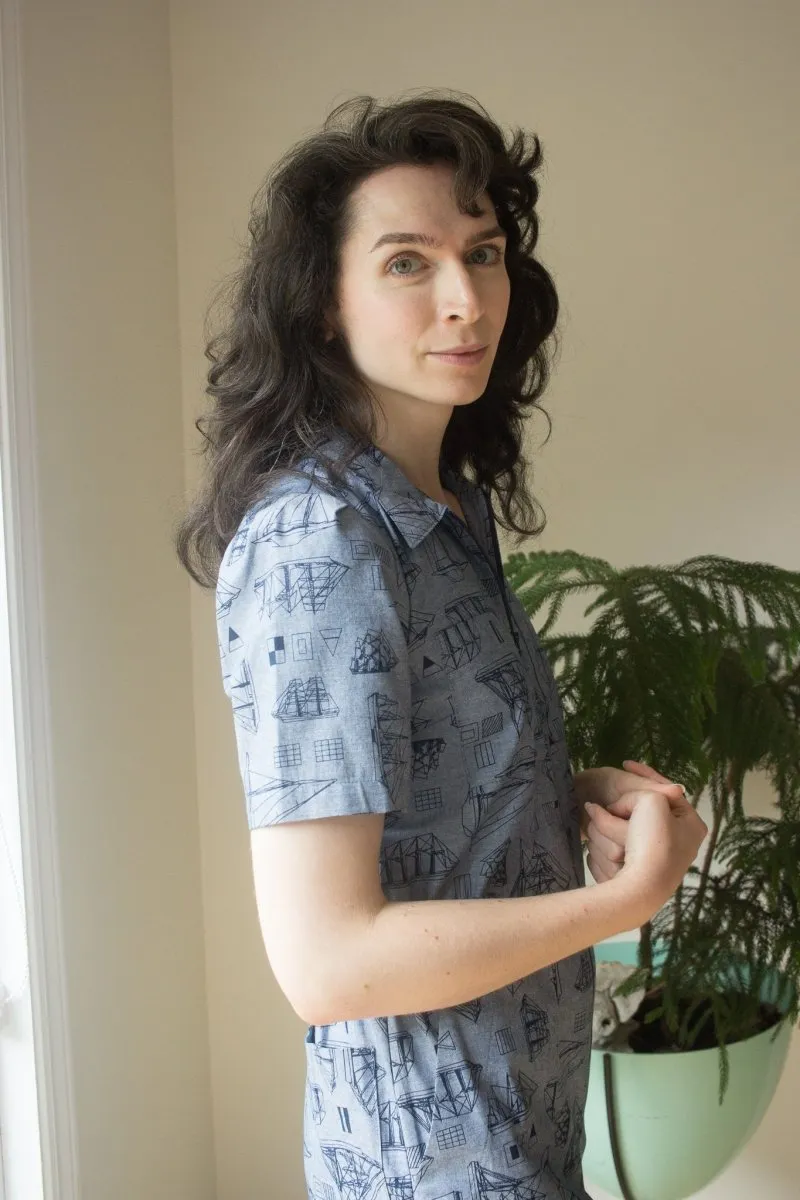 Birds of North America Twillick Jumpsuit - Nautical Chambray (Online Exclusive)