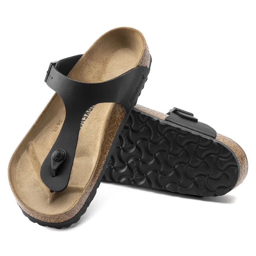 Birkenstock Gizeh Birko-Flor/Suede Sandal (Women's) Black 0043691