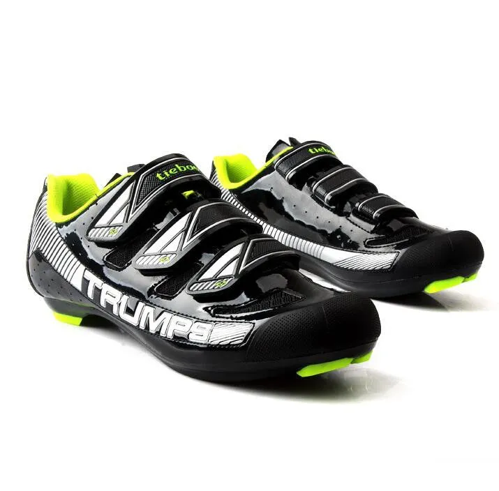 Black White Road Bike Racing Shoes