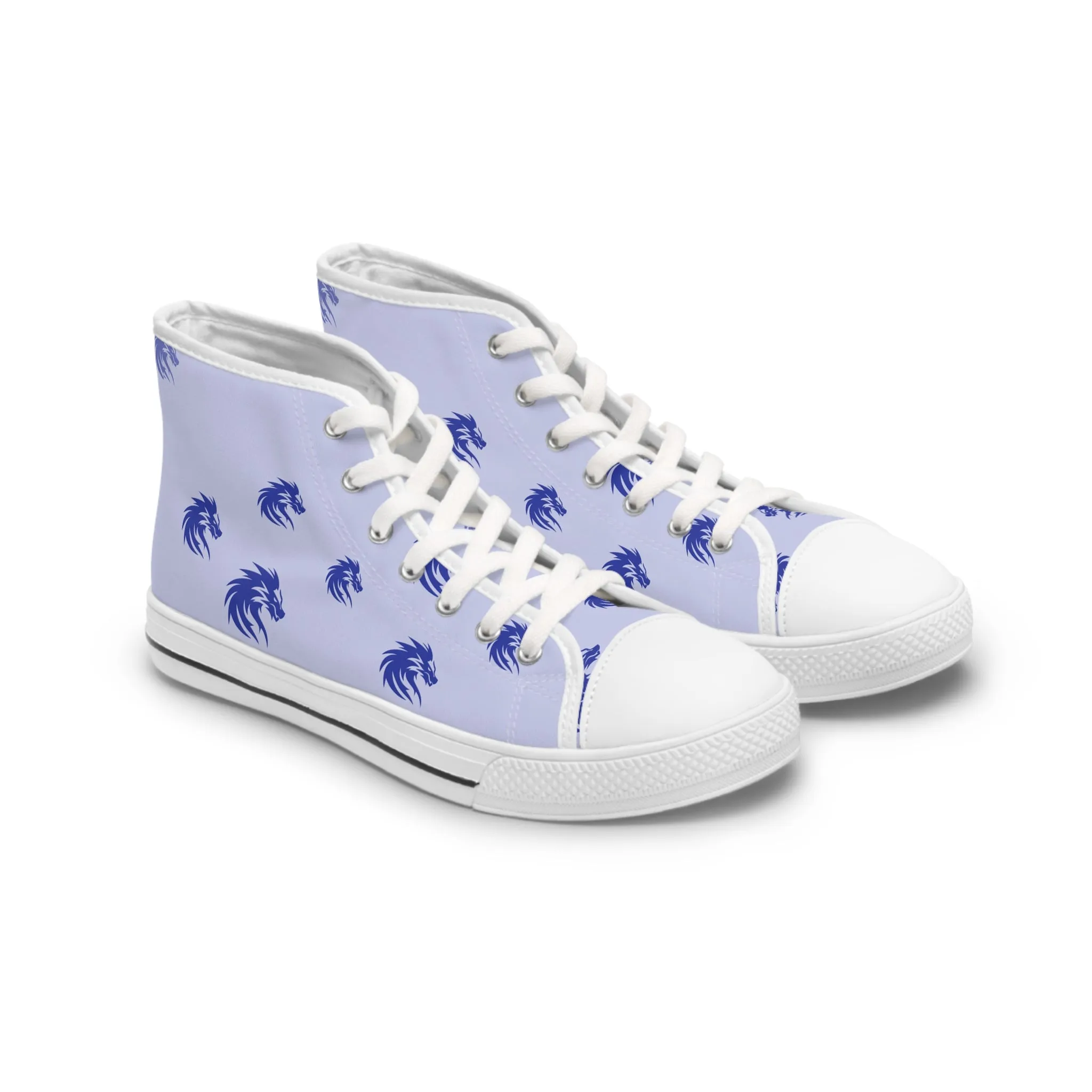 Blue Dragon Pattern Women's High Top Sneakers