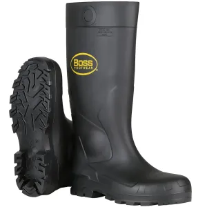 Boss 380-800/10 16" Black PVC Plain Toe Boot