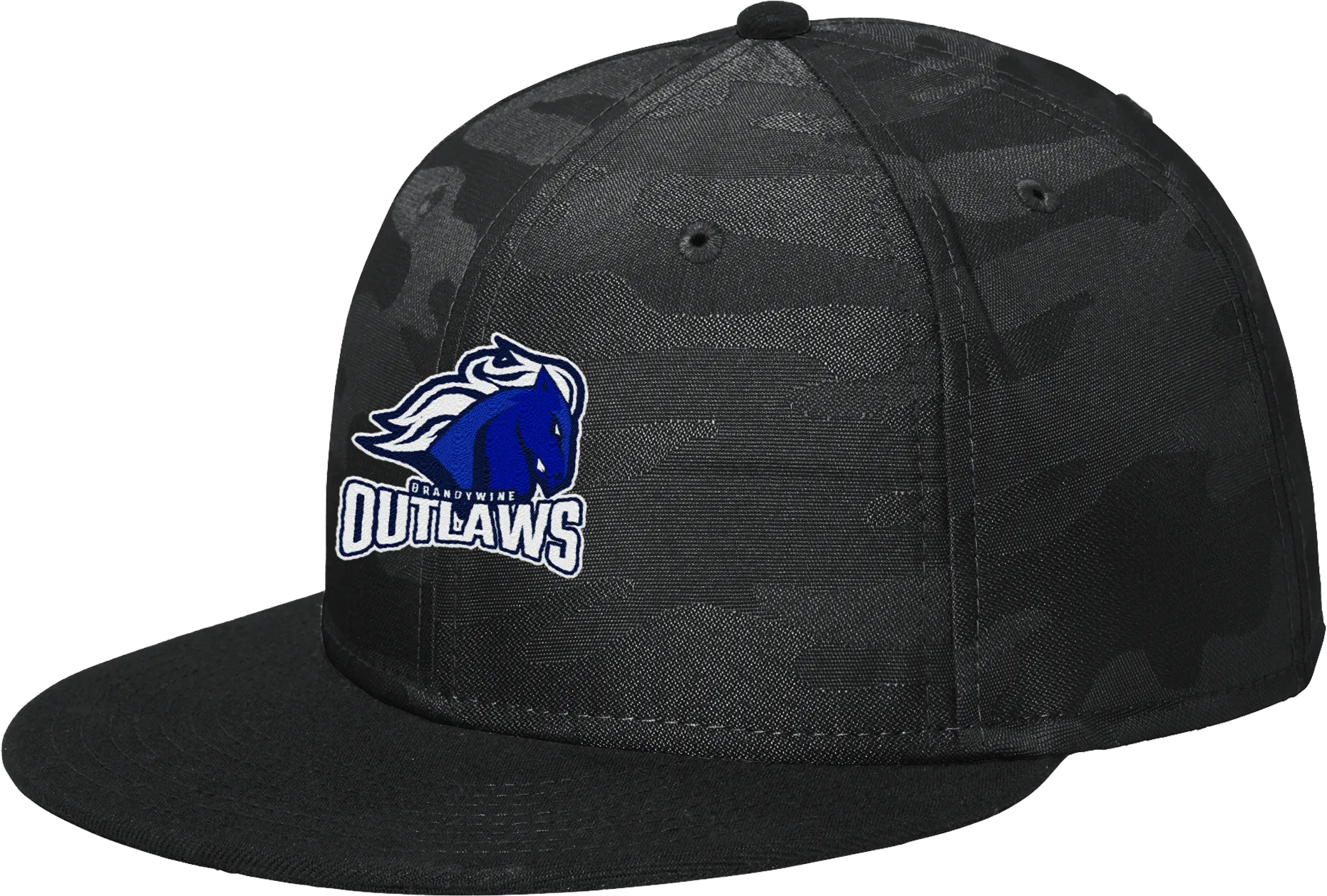 Brandywine Outlaws New Era Camo Flat Bill Snapback Cap