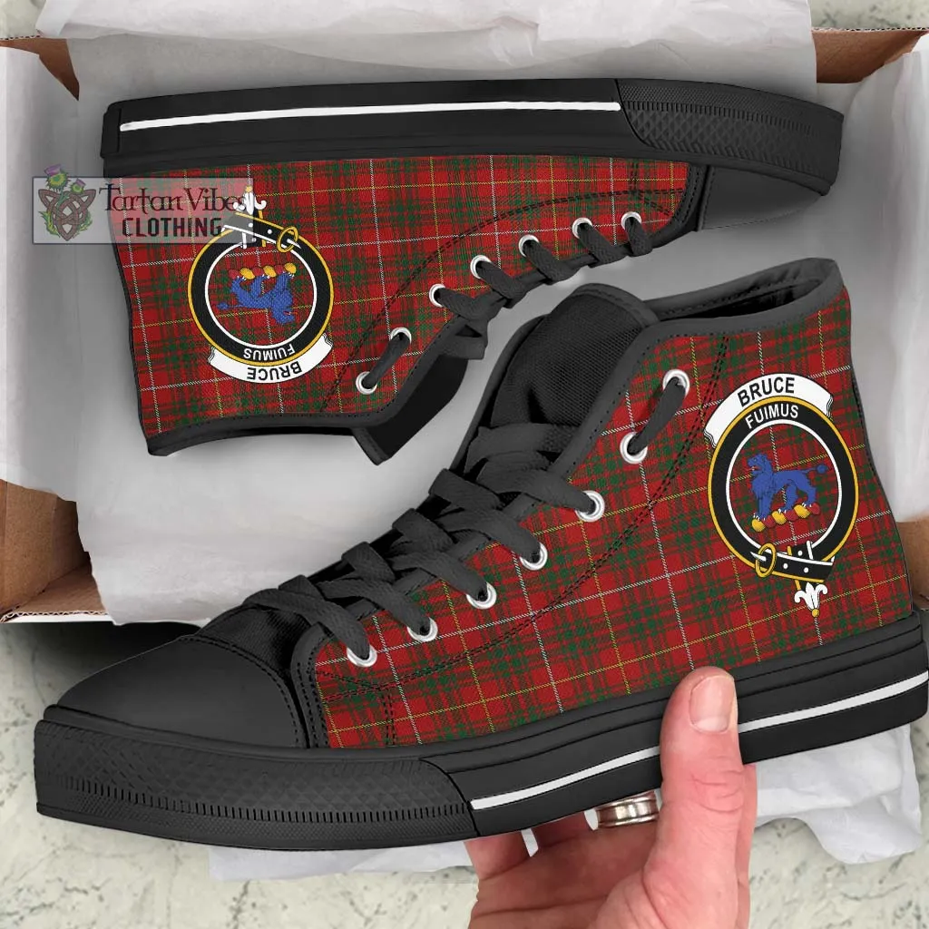 Bruce Tartan High Top Shoes with Family Crest