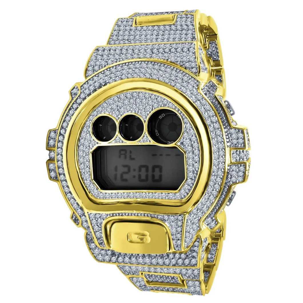 Bustdown Custom G-Shock DW6900 Iced Out Watch