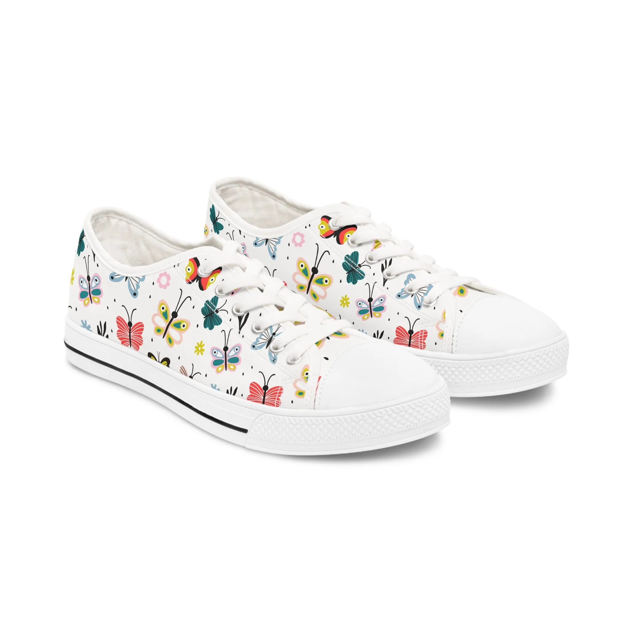 Butterfly and Moth Women's Low Top Sneakers