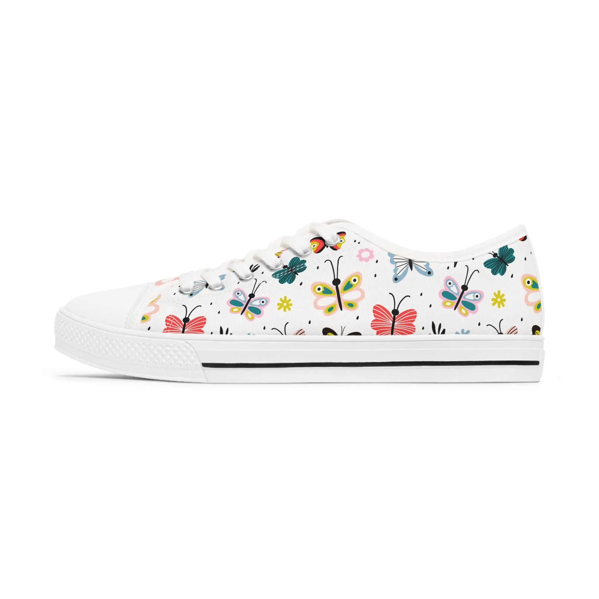 Butterfly and Moth Women's Low Top Sneakers