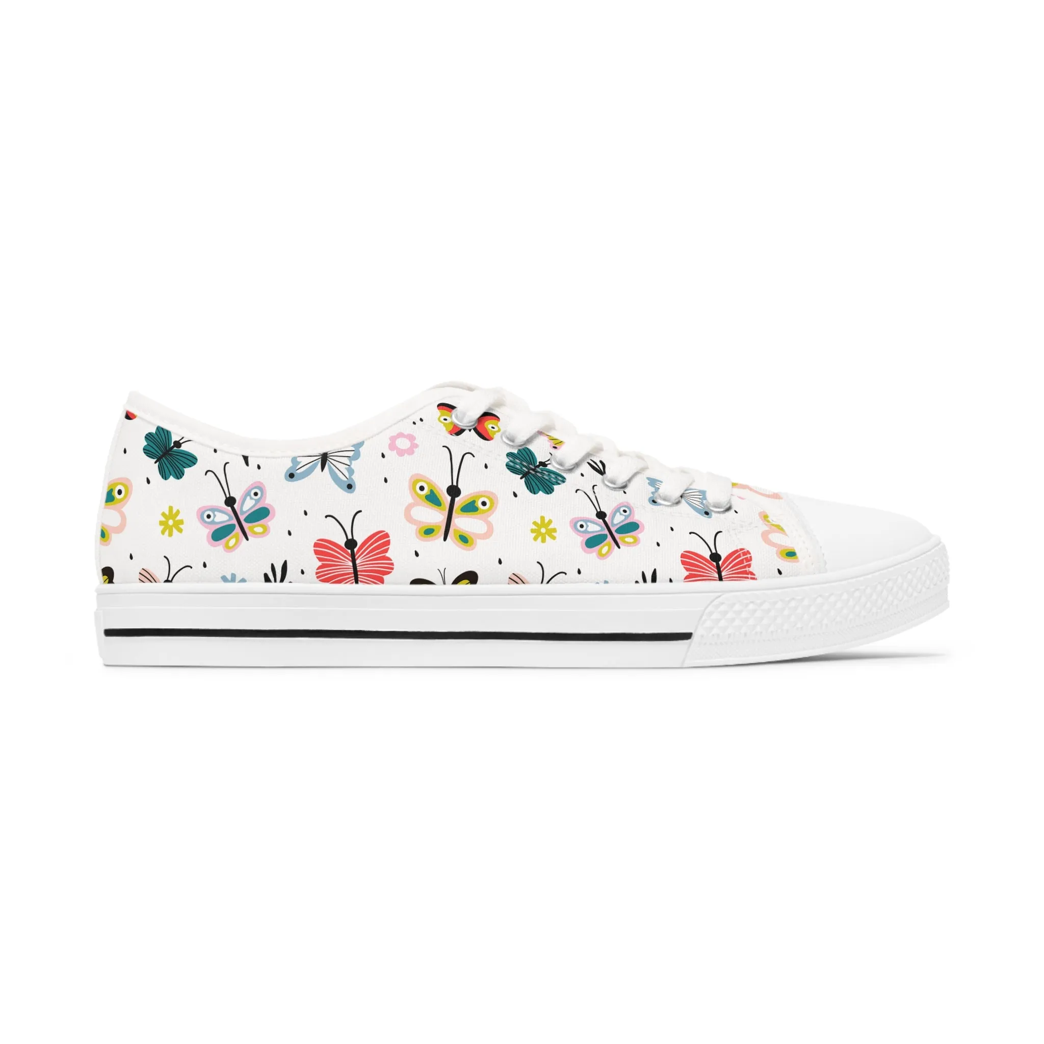 Butterfly and Moth Women's Low Top Sneakers