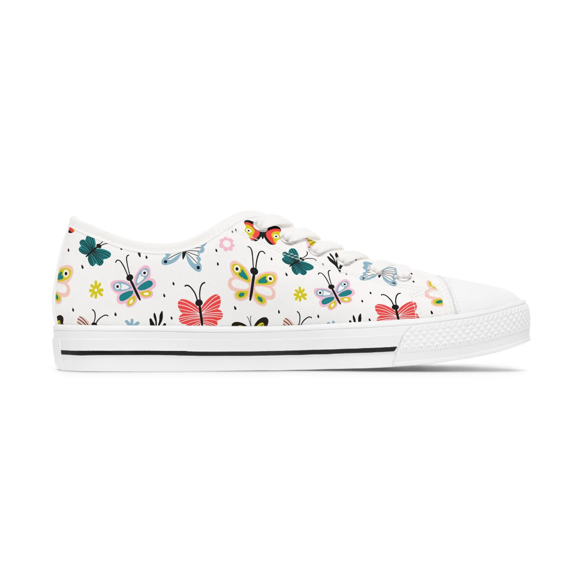 Butterfly and Moth Women's Low Top Sneakers