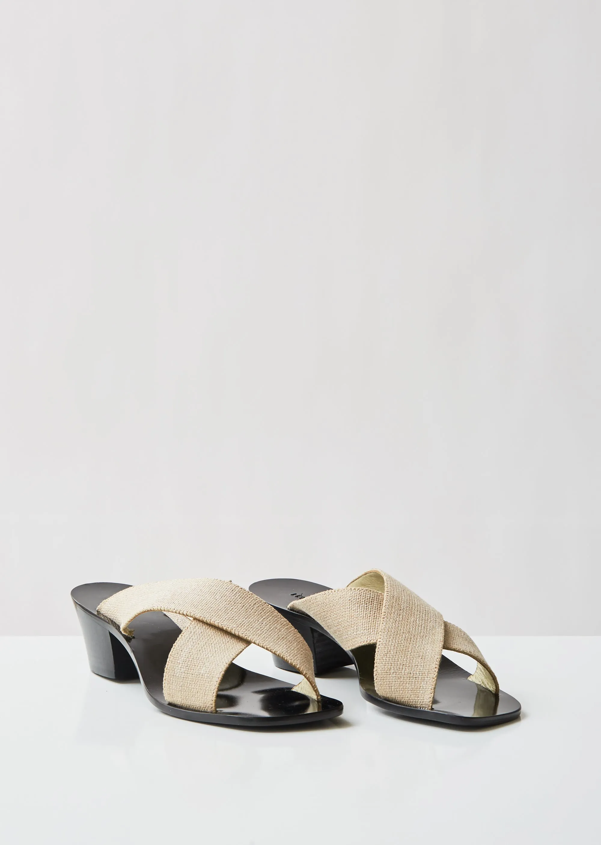 Canvas Cross Strap Sandals