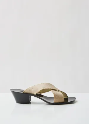 Canvas Cross Strap Sandals