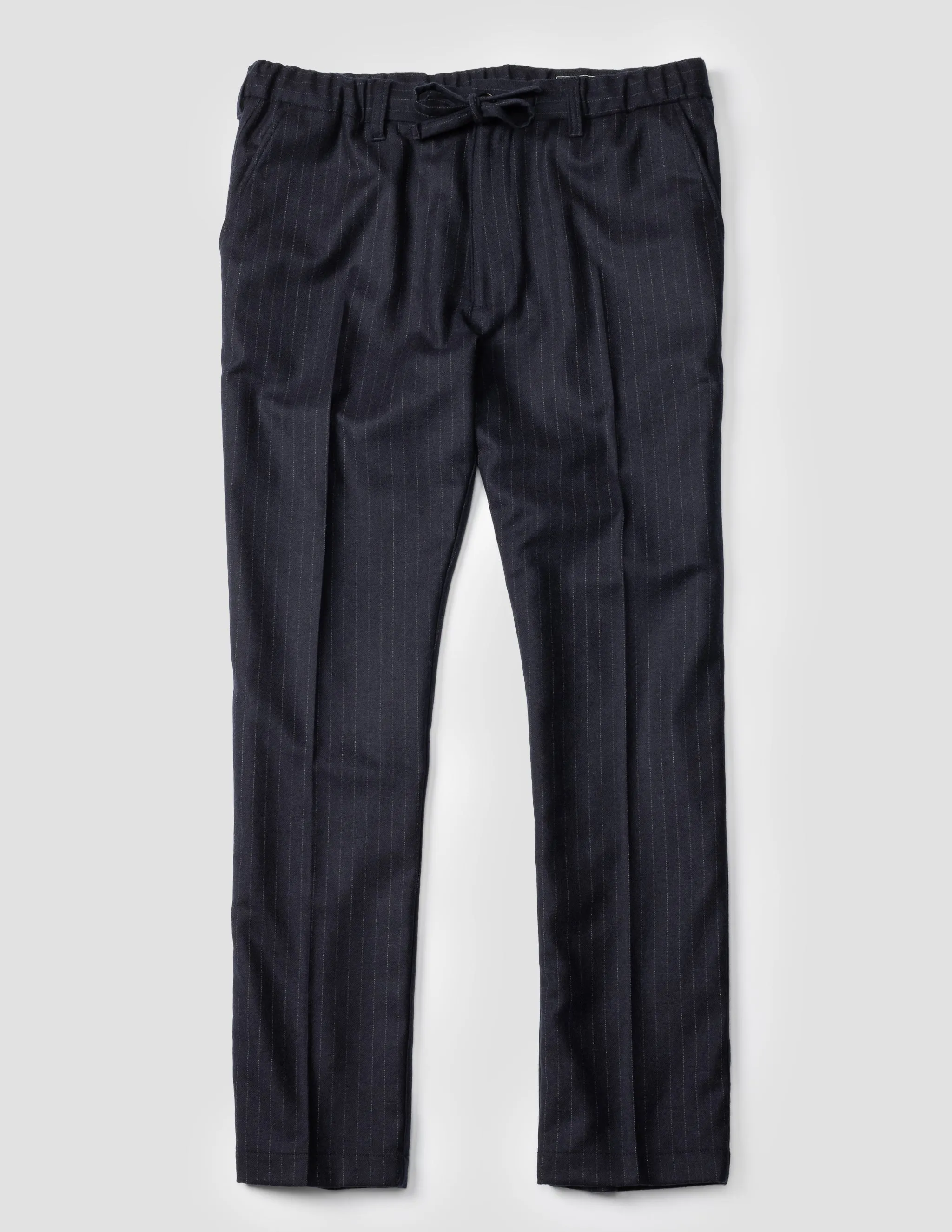 Chiltern Wool Cashmere Trouser in Navy Chalkstripe