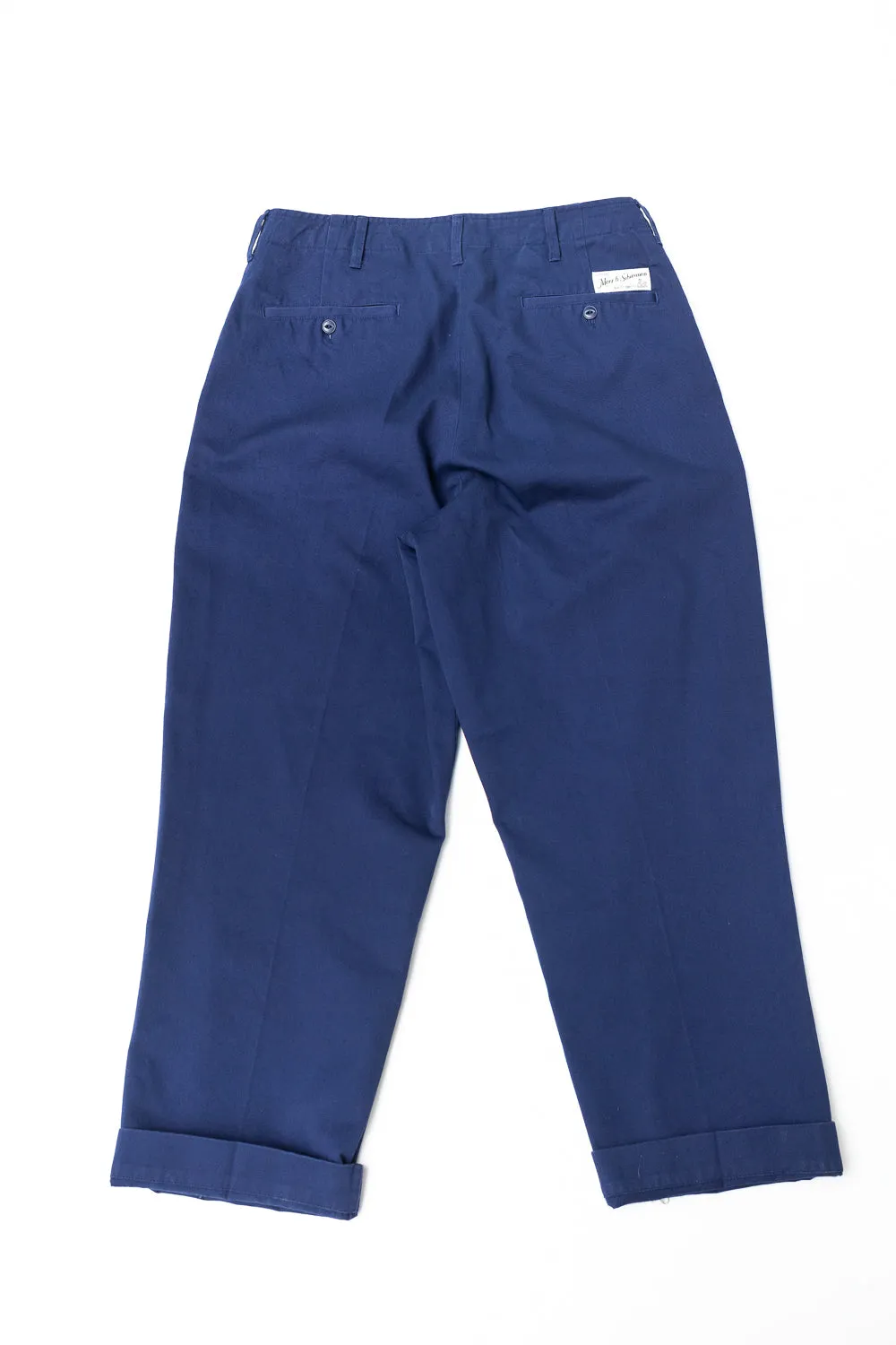 CHINO01.66 - 9.2oz Organic Cotton Twill Chino Relaxed Fit - Ink Blue